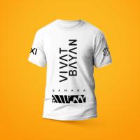 Оверсайз футболка VIVAT BAYAN (белая)